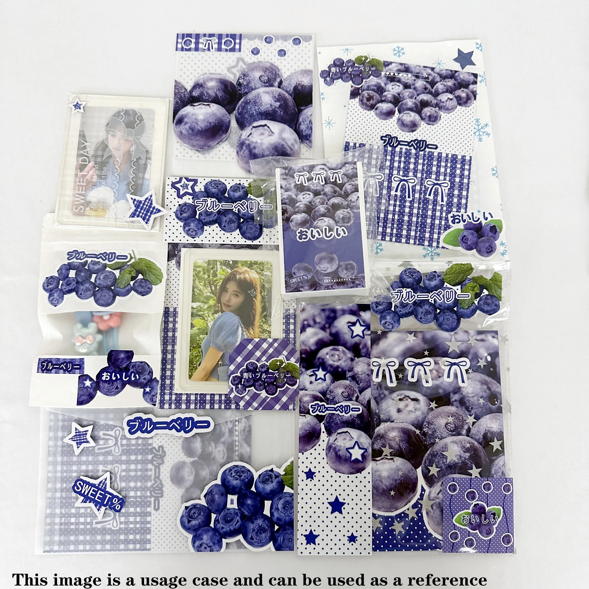 139pcs-blueberry-design-diy-packaging-decorating-set-foldable-cards-stickers-opp-self-adhesive-bags-used-kpopbirthday-gift