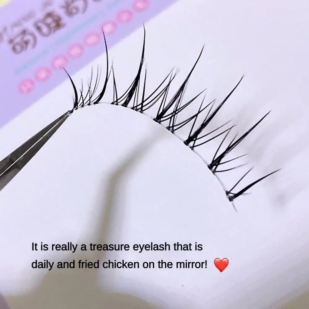 Transparente Stiel Wimpern verlängerung wispy lange Fischschwanz Make-up-Tools Fee falsche Wimpern voller Streifen Wimpern Manga Wimpern