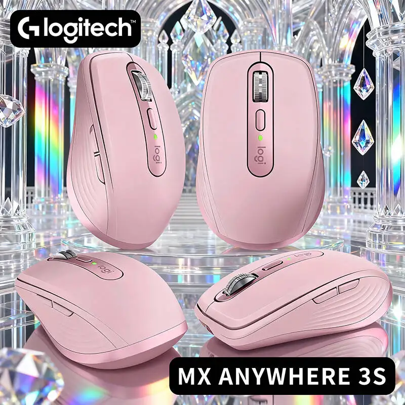 

Портативная мышь Logitech MX Anywhere 3S — стекло с отслеживанием 8K DPI, компактная и легкая, прокрутка MagSpeed, быстрая зарядка USB-C