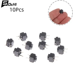 10Pcs Mouse Square Micro Switch Button EVQP0E07K Mouse Micro Switch Black Spots 6x6x7.45 Mouse Accessories