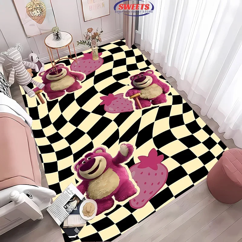 

Disney Lotso Bear 3D HD Printing Carpet for Living Room Cartoon Children's Bedroom, Sofa Doormat Floor Rug, Anti-slip Decor Mat