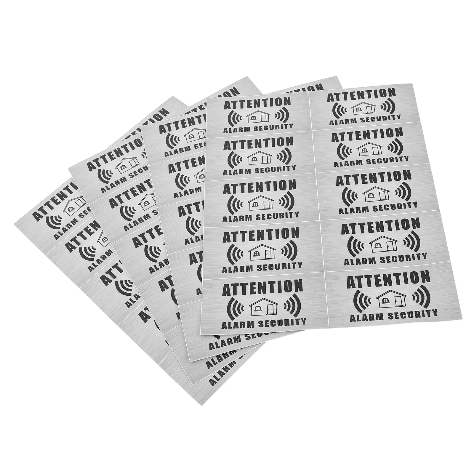 4Sheets Home Security Alarm Warning Stickers Electronic System Internal External Use Window Door Security Notice Decals Self