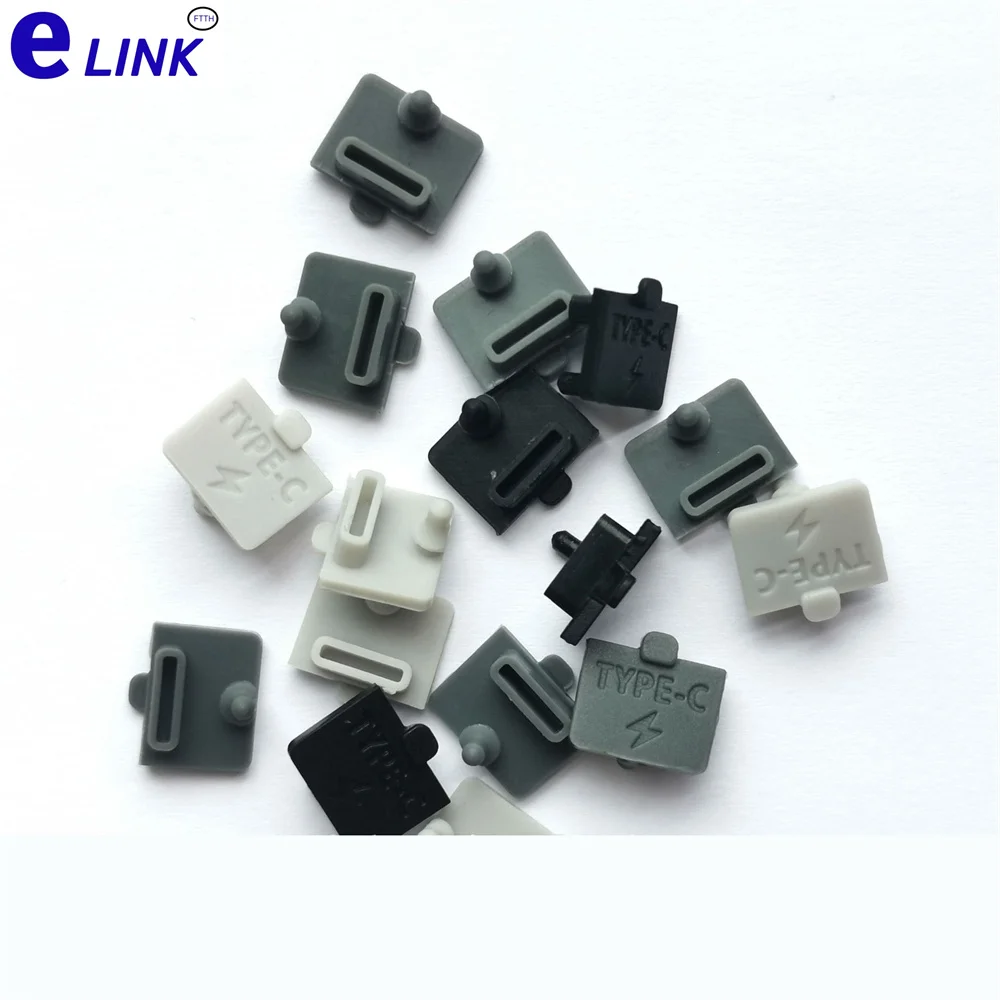 Plugue de silicone com usb tipo c interface de carregamento para huawei, à prova d'água, anti-poeira, 100pcs