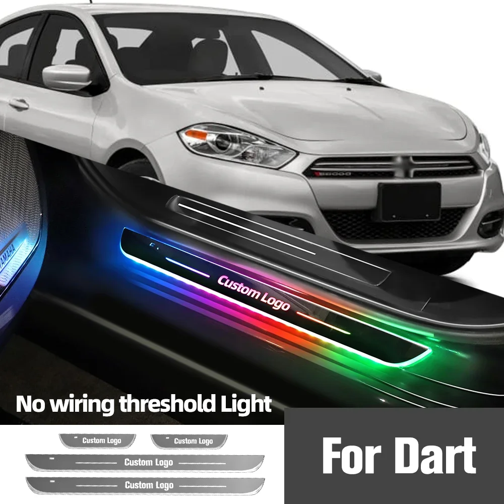 

For Dodge Dart 2012-2016 2013 2014 2015 Car Door Sill Light Customized Logo LED Welcome Threshold Pedal Lamp Accessories