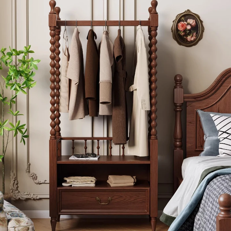 

Medieval retro solid wood integrated, multi-functional storage shelf