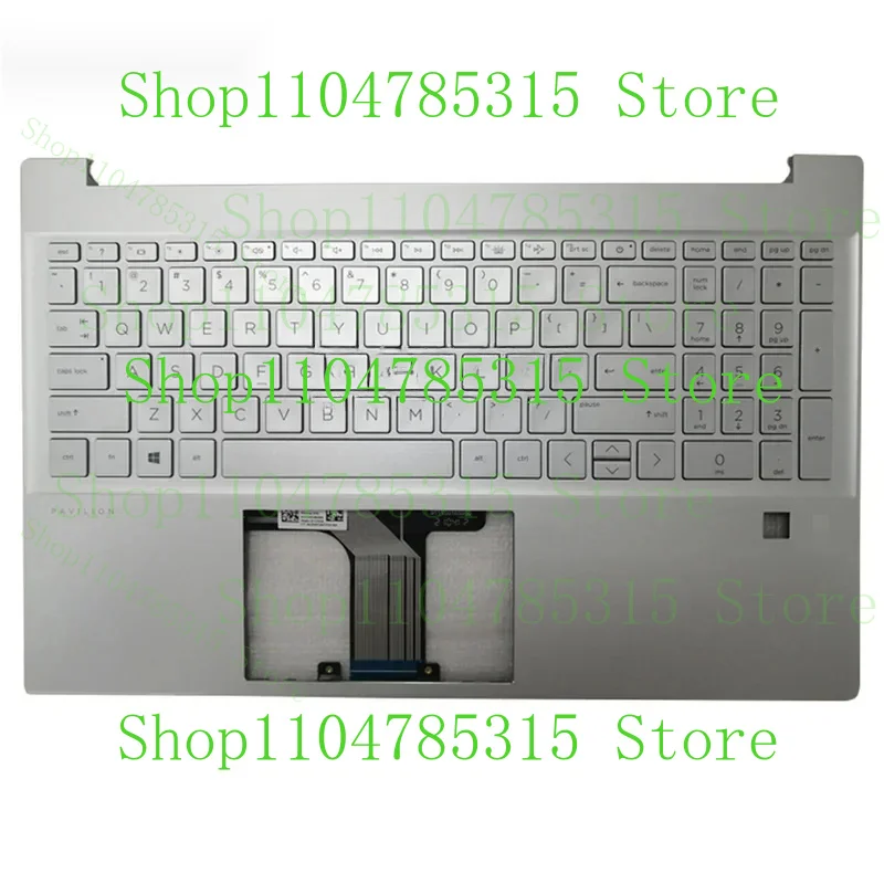 

New For HP Pavilion 15-EH 15-EG 15-EG0067ST Palmrest w/ FRP Backlit Keyboard M08910-001 Silver
