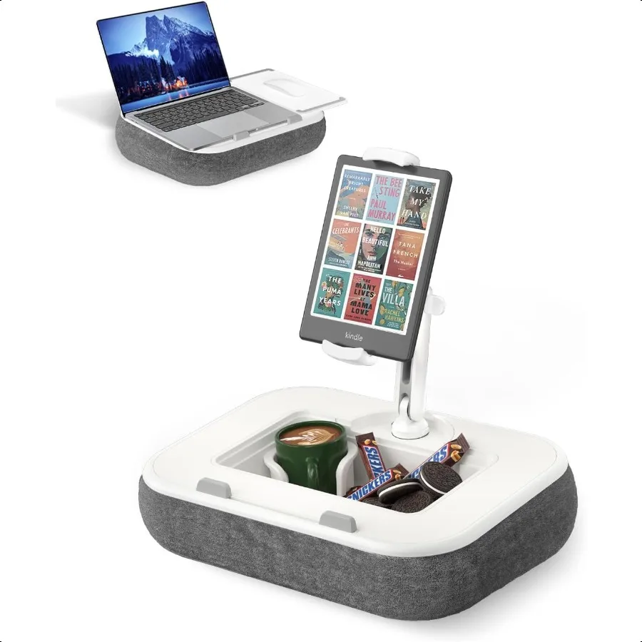 

Kindle Pillow Stand Holder Phone Holder for Bed Laptop Lap Desk with Mouse Pad Compatible with 4.713 Kindle Tablet Phone 1015 L