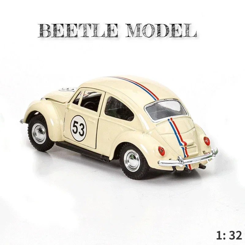 Modelo Volkswagen Beetle de aleación 1: 32, modelo de apertura de puerta, accesorios de colección de regalos pequeños, regalos para amigos de niños