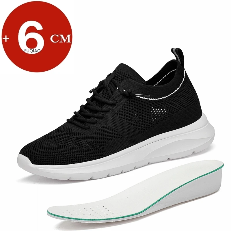 

New Men Mesh Elevator Shoes Heightening Sneakers for Men 6cm Breathable Height Increased Shoes for Man Sports Shoes