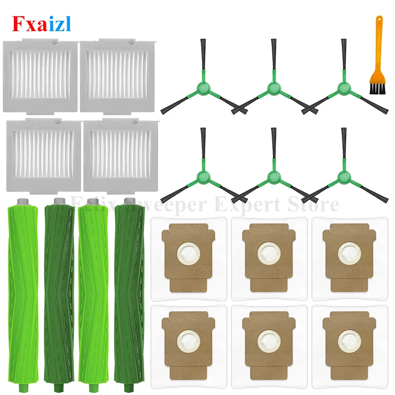 Accessoires pour iRobot Roomba Max 705 Vac / Roomba Plus 504 Vac, pièces de rechange, brosses latérales, filtre HEPA, sac à poussière de grande capacité