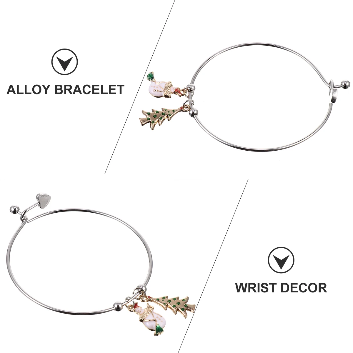 

8 Pcs Alloy Bracelet Christmas Bracelets Holiday Bangle Jewelry Braclet Material Miss