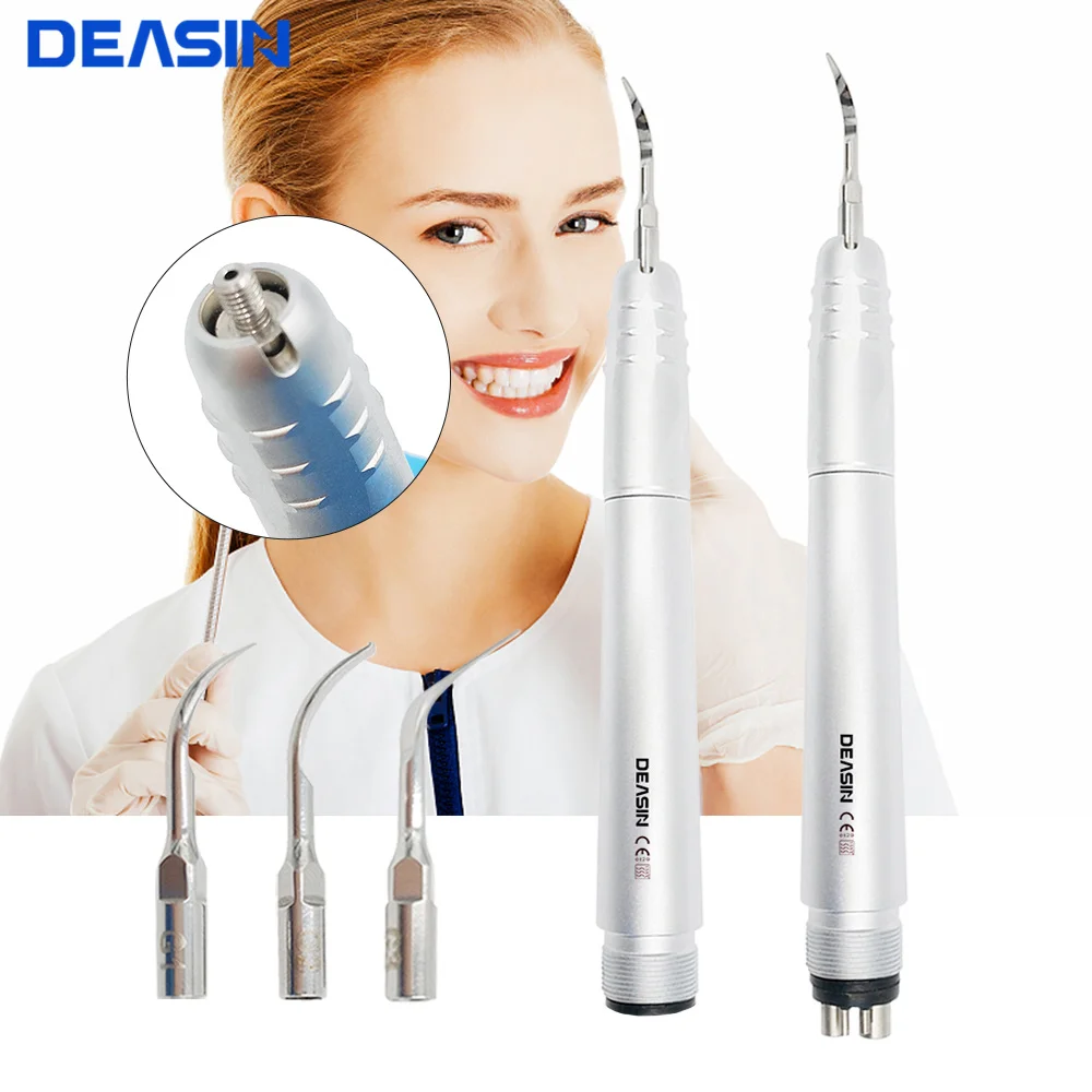 New Ultrasonic Dental Air Scaler with 3 Tips Tooth Calculus Remover Cleaning Handpiece Whiten Tooth Cleaner Dentist Lab Tool