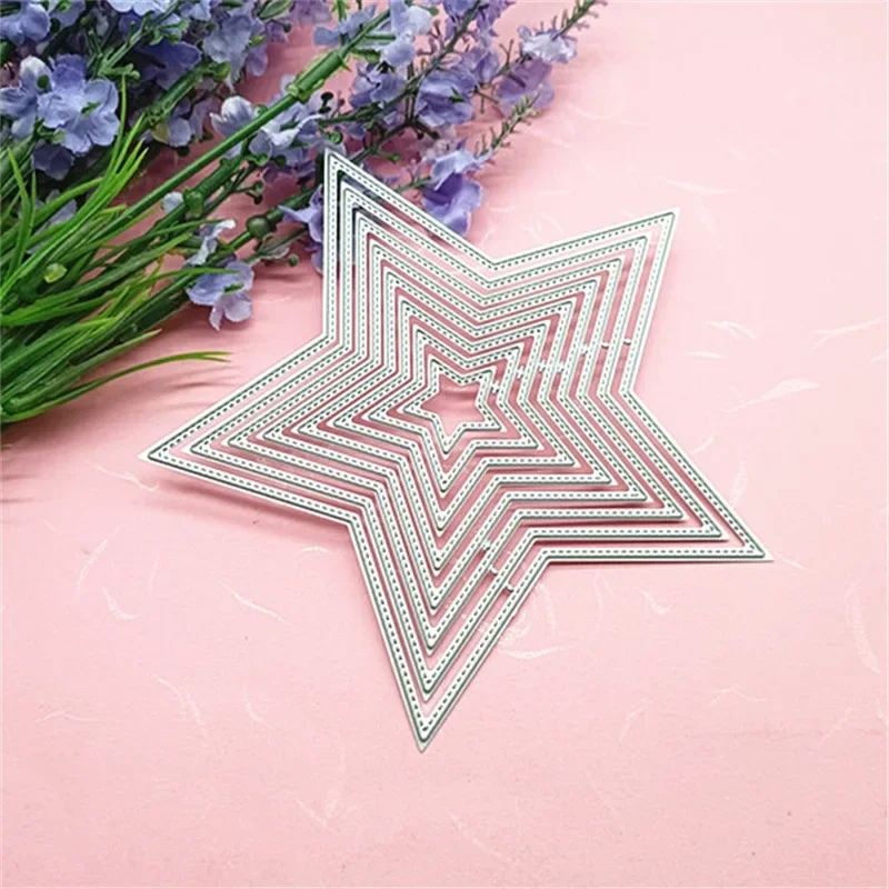 Five-pointed Stars Metal Cutting Dies Mold Knife Scrapbooking Stencil DIY Embossing Craft Card Making