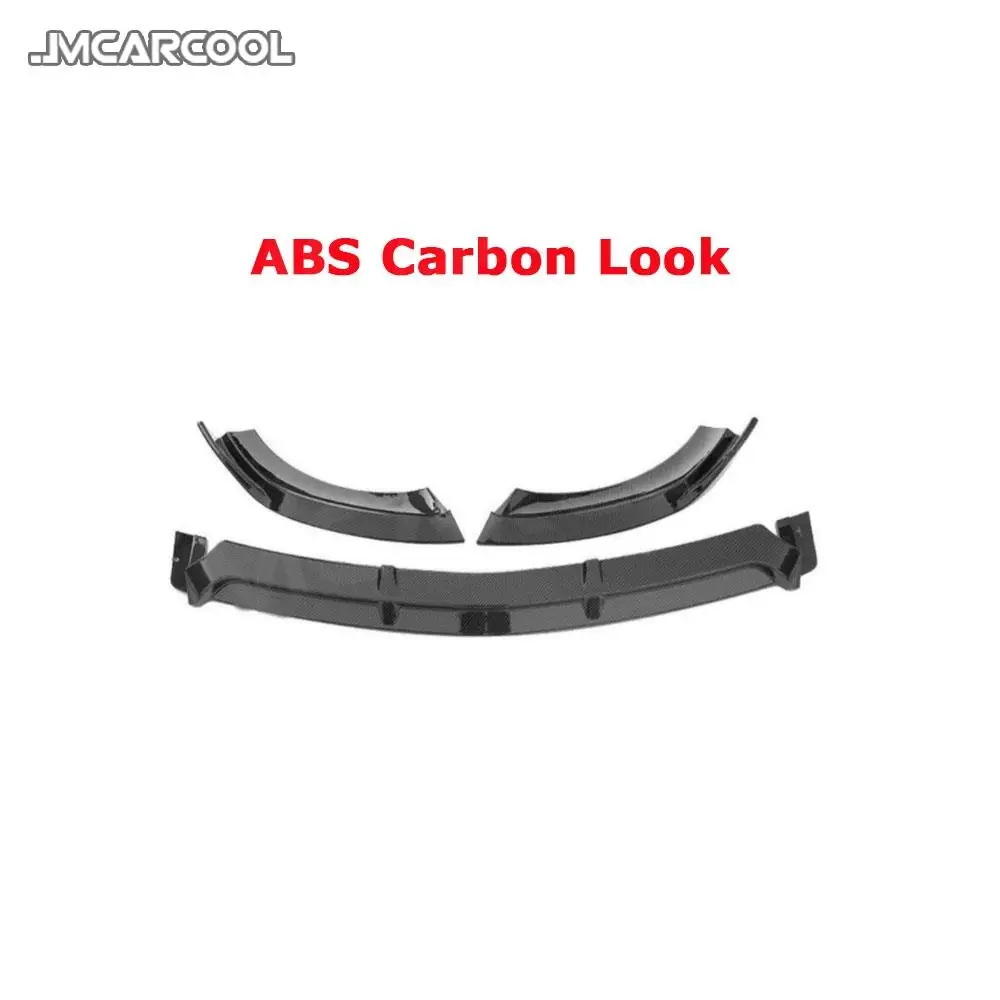 ABS Gloss Black/ABS Carbon Look Material Front Bumper Lip Spoiler For Mercedes Benz E Class W213 E260 E300 E350 Sport 2021 UP