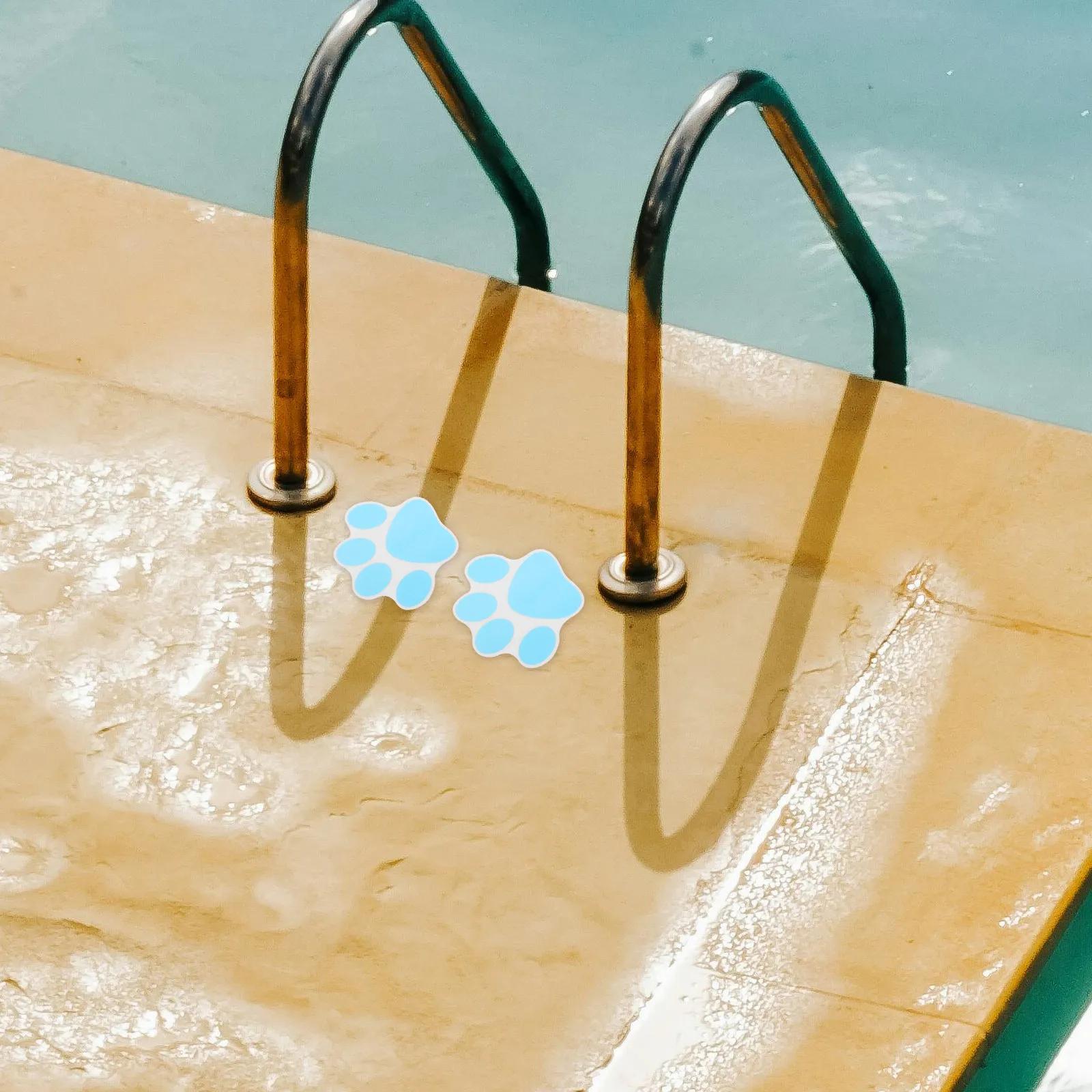 10Pcs Non-Slip Diving Board Stickers Paw Print Pattern Outdoor Pool Compatible Easy Install Slip Prevention Safety Grip for Wet
