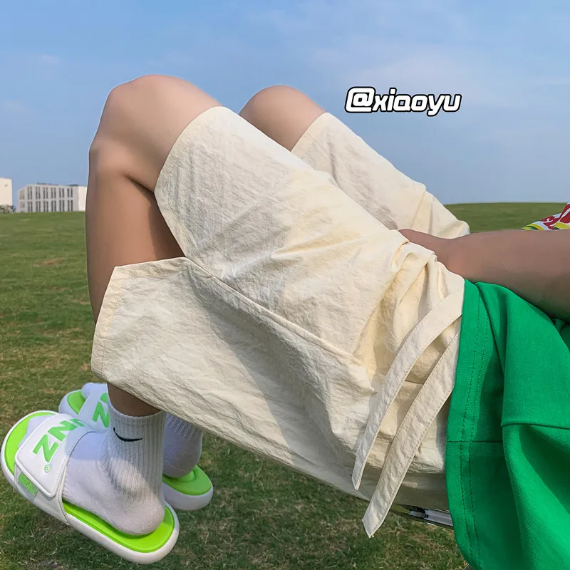 

Qui Dry Ice Silk Men's orts Summer Thin Sport Five-Point y Beach Pants Faionable Casual Loose Fit Breathable