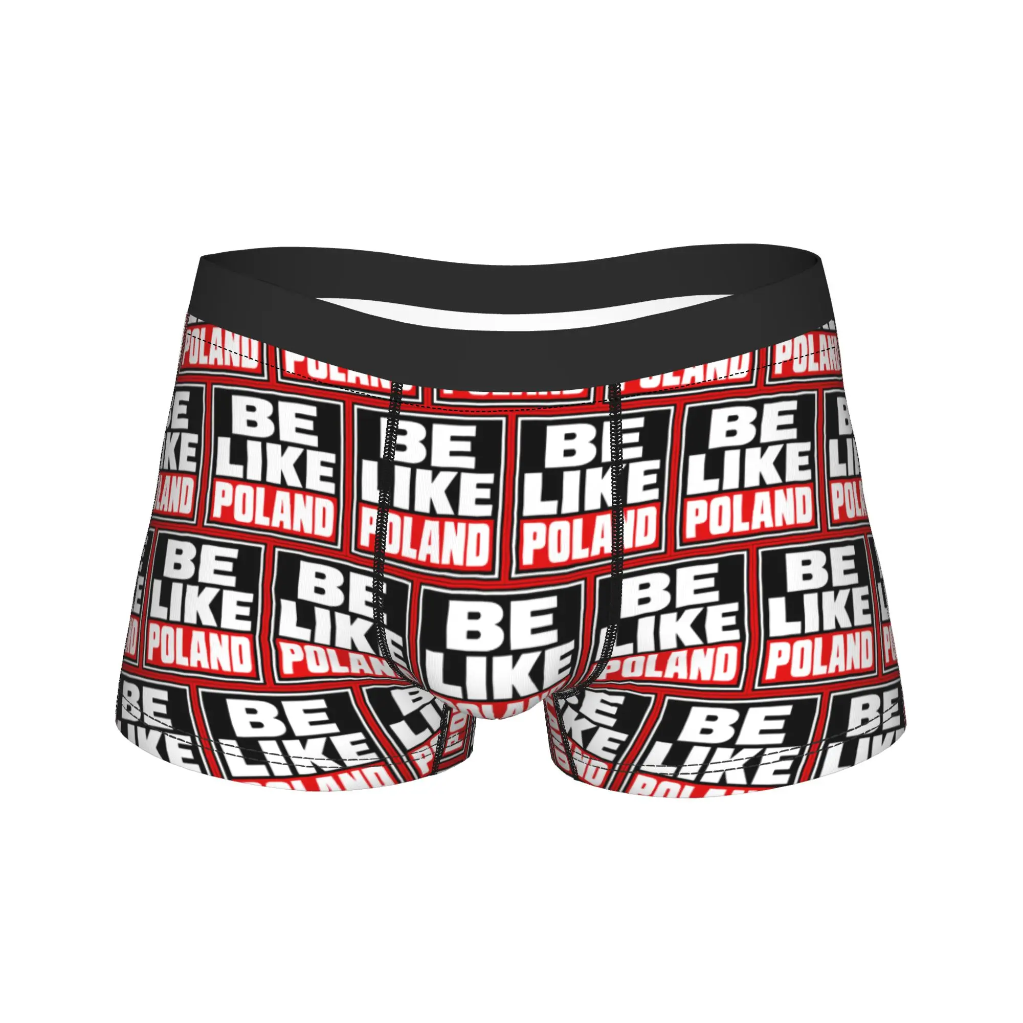 Be Like Poland Polska Polish Flag Underwear  Men Boxer Brief Comfortable Trunk Hot Sale Printing Plus Size Underpants