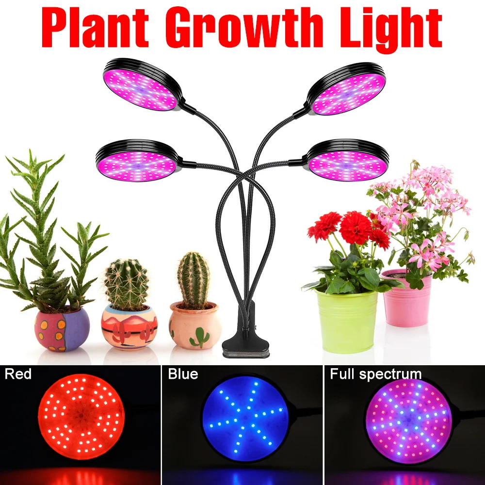 

Phyto Lamps Led Grow Lights Indoor Clip Plant Growing Light Timing Dimmable For Plants Flower Seedling Home Succulent Phytolamp