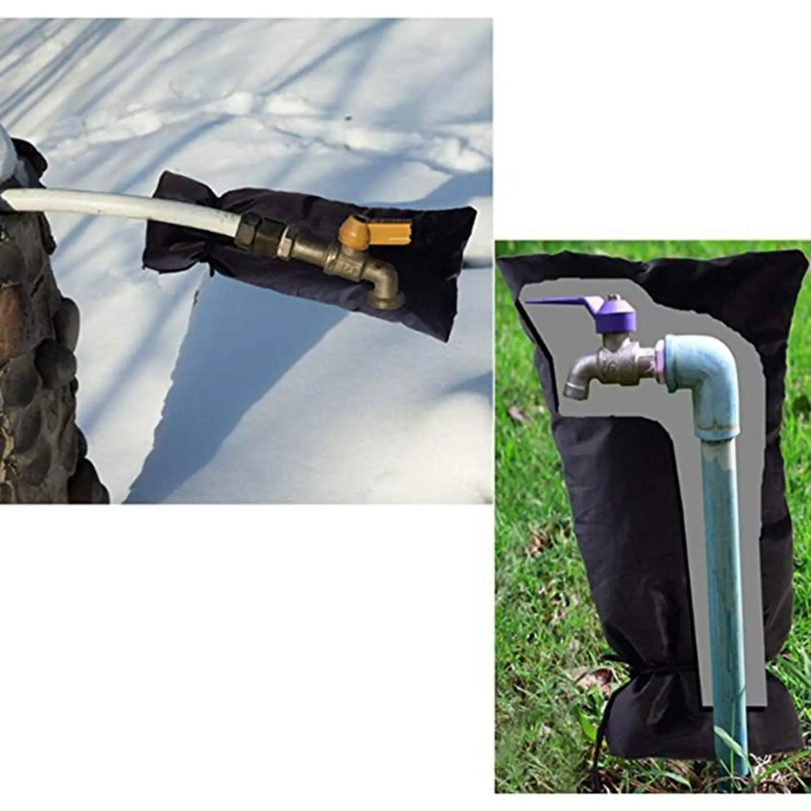 

Outdoor Faucet Cover Winter Insulation Oxford Cloth Durable Antifreeze Garden Tap Sock for Home Yard Protection
