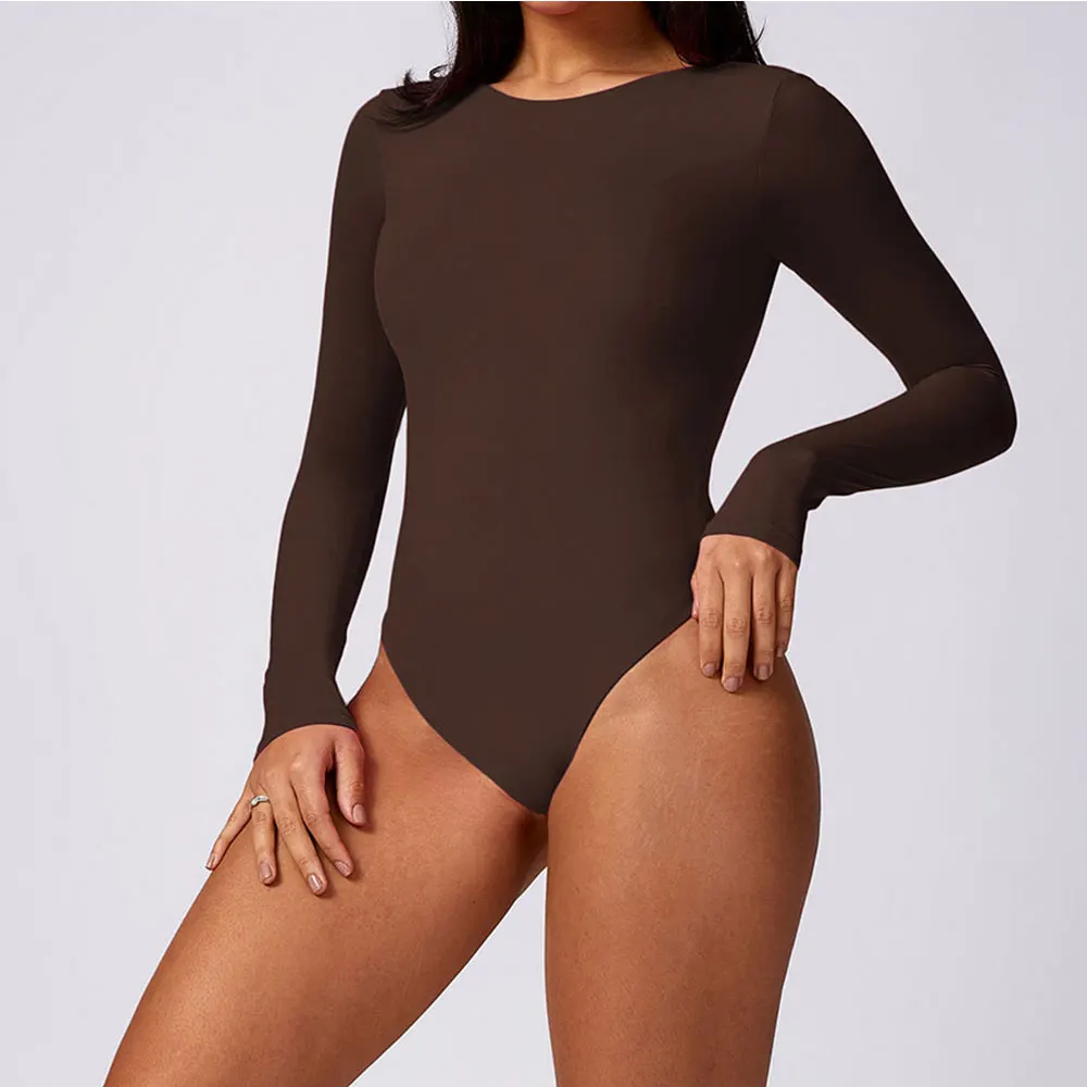 

Yoga Set Women Triangle Bodysuit Long Sleeves Fitness Rompers Sexy One Piece Gym Workout Clothes JumpSuits Running Sportswear