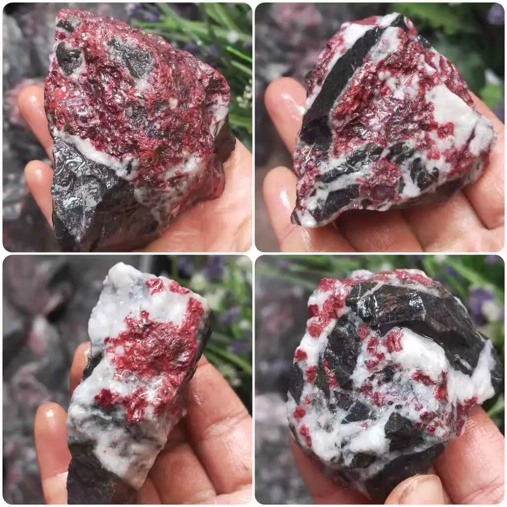 Natural Cinnabar Crystal Raw Stone, Enhancing Vitality, Purifying Divination, Meditation Gift, Feng Shui