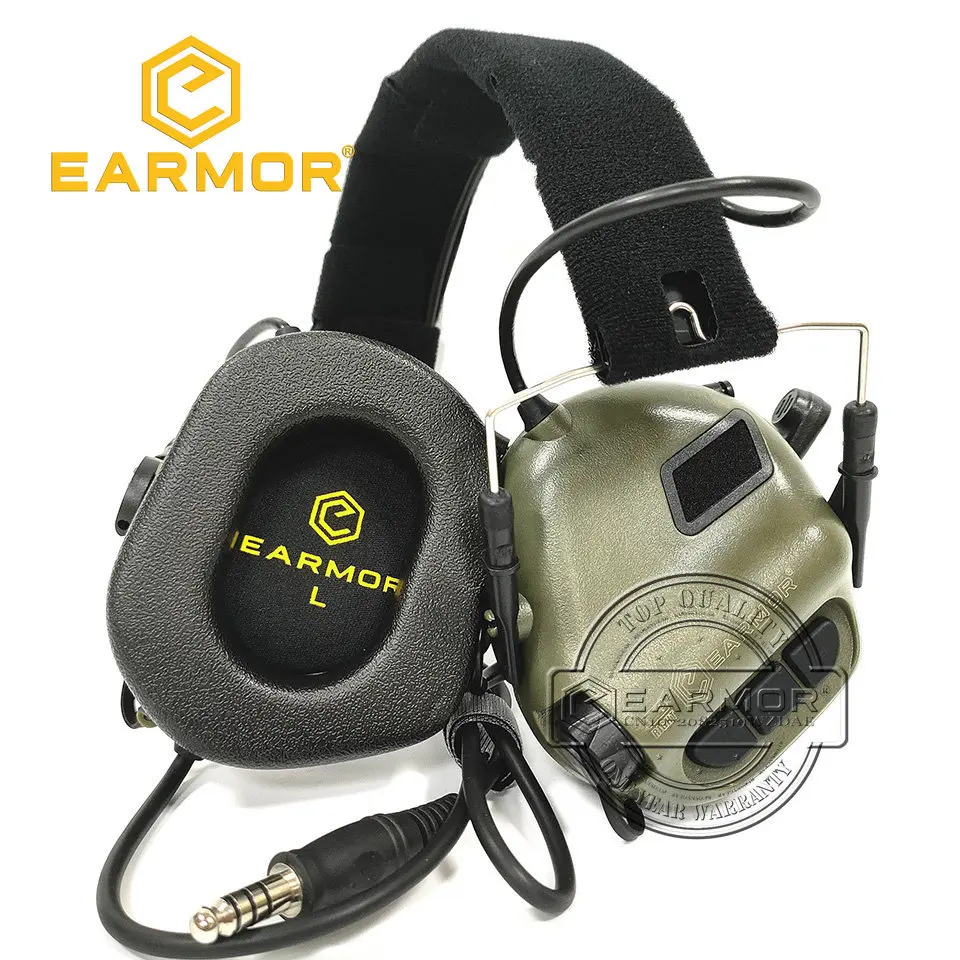 EARMOR M32 MOD4 Tactical Headset & ARC Rail Adapter Set Shooting Noise Clearance Communication for Fast Loading Fast Helmet Rail