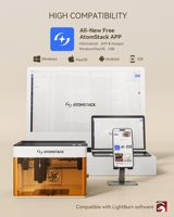 【2026】ATOMSTACK P1 5W Blue Light Red Light Dual Engraver Machine Portable 2-in-1 With Rotary Roller Set R8 Pro for All Met