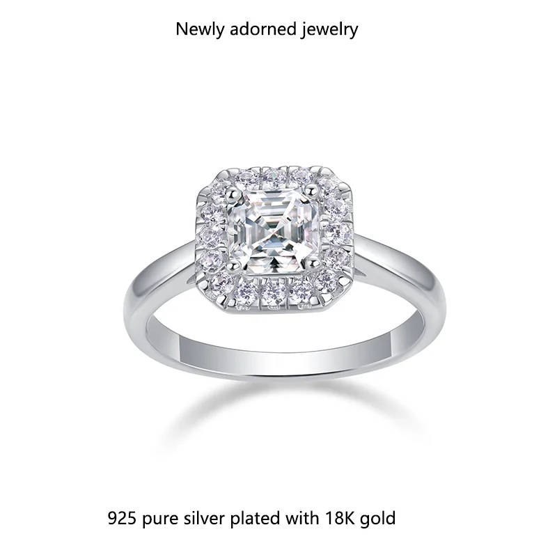 

European and American cross-border Amazon wholesale men's 0.24CT moissanite ring, minimalist and versatile couple's matching rin