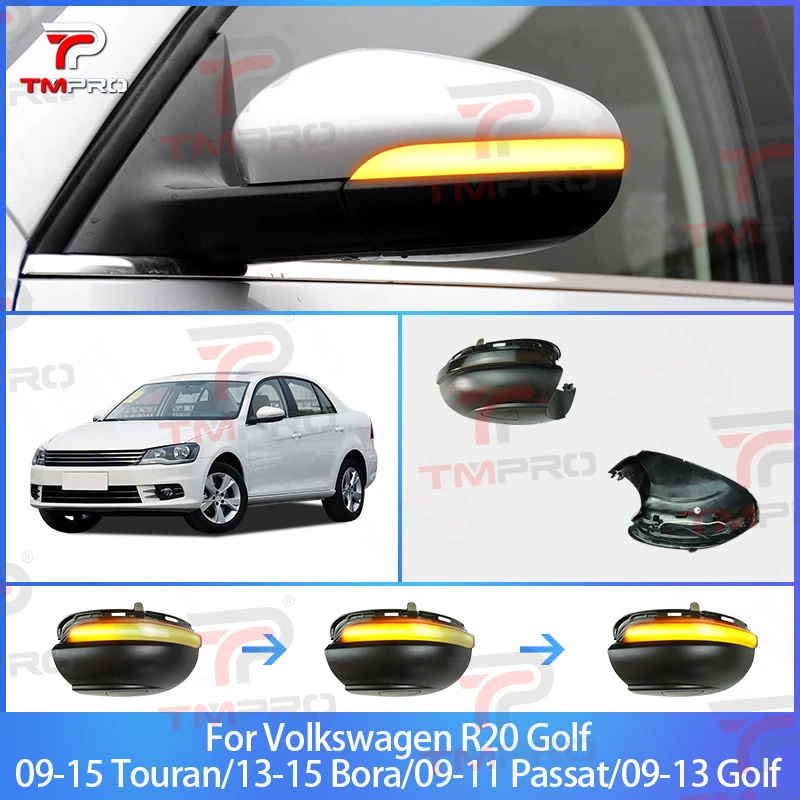 

Turn signal LED dynamic side mirror flashing indicator light sequentially For VW Volkswagen Golf 6 MK6 GTI R20 2008-2014