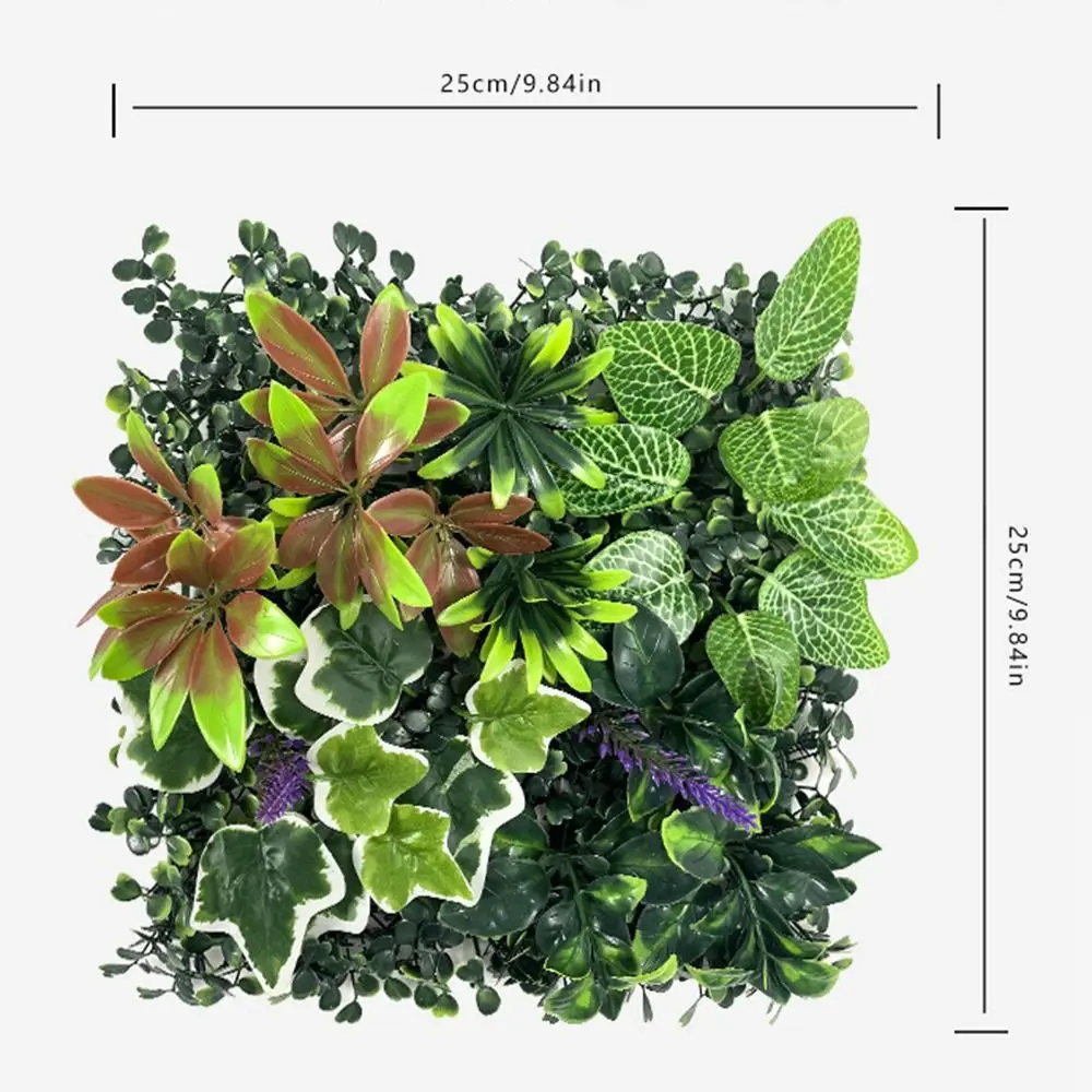 DIY Artificial Plant Wall Panel Eternal Life UV Protection Simulation Maple Plant Sheet Green Durable Fake Green Grass Mat view 6
