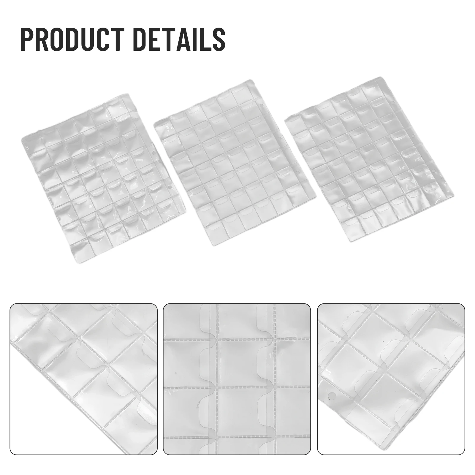 

10 Piece 42 Pocket 3 Hole Coin Holder Series Album Protection Board 28*28mm 250*200mm Home Storage Accessories Parts Tools