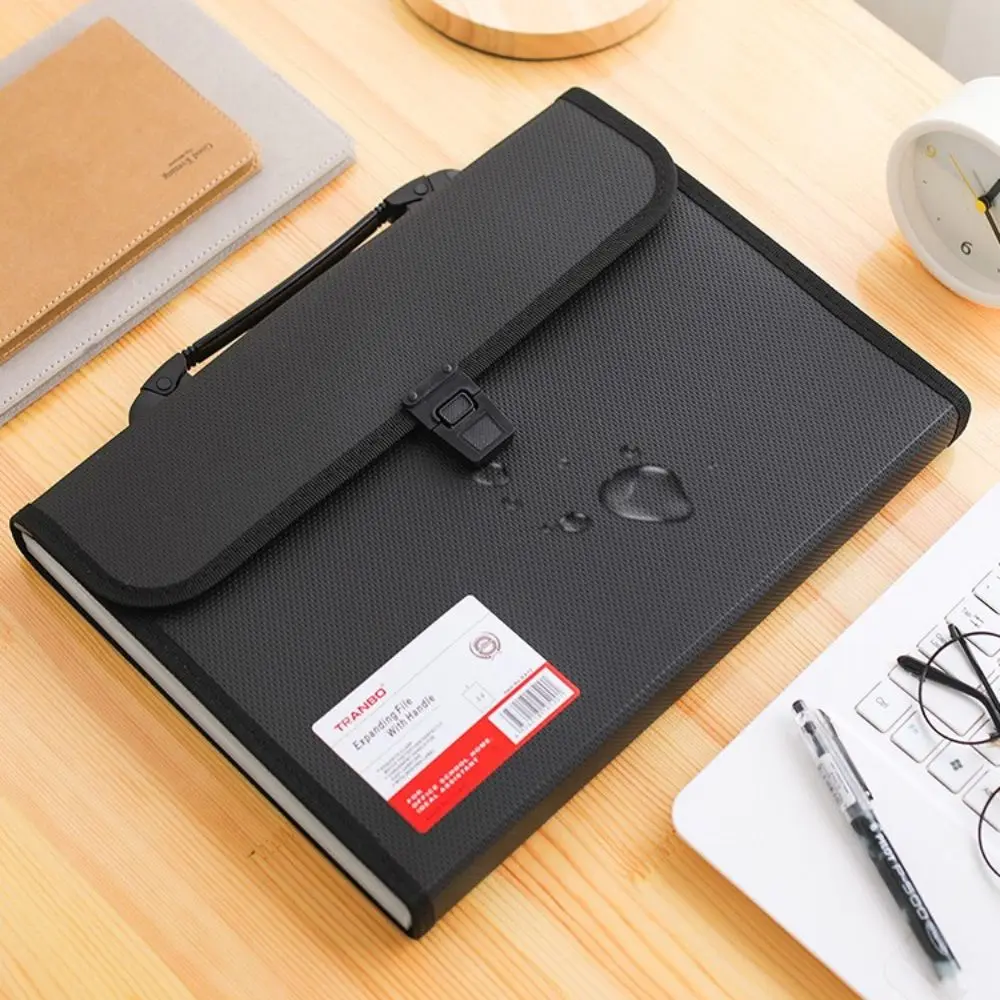 Simple 13 Pocket Hand Held Expanding File Briefcases Document Bag Storage Wallet Paper Folder Document Organiser