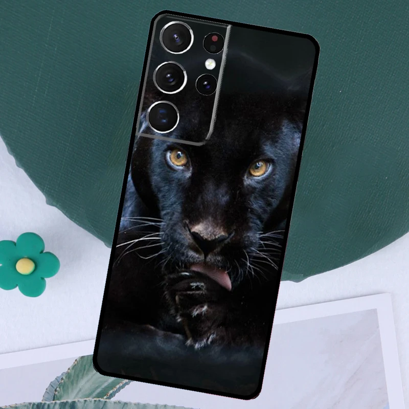 Cheetah Panther Funda For Samsung Galaxy S23 S24 Ultra S8 S9 S10 S22 Plus S20 S21 FE Note 10 20 Ultra Case