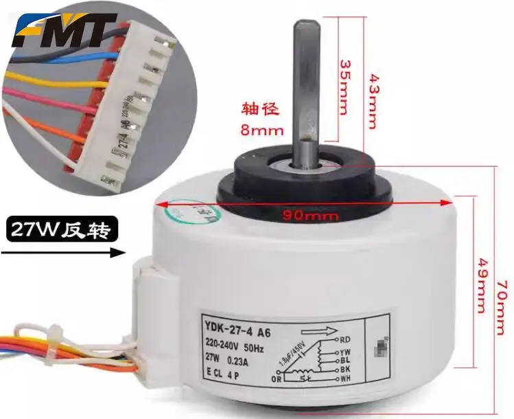 New Chigo Air Conditioning AC Fan YDK-27-4 A6 YDK-27-4 D6 RPS27B YDK-23-4 A5