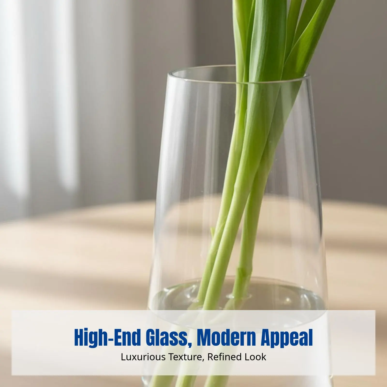 

Nordic Glass Vase, Transparent Cylinder, Minimalist Decor for Living Room, Desktop Arrangement