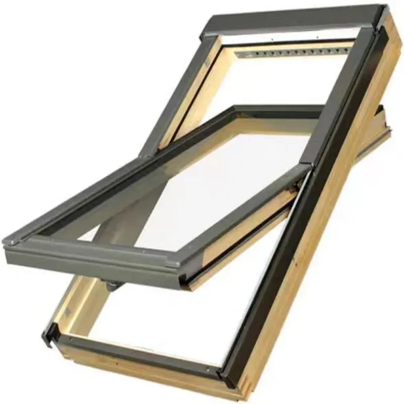 Villa style thermal insulation aluminum skylight double layer waterproof glass lighting ventilation manual skylight