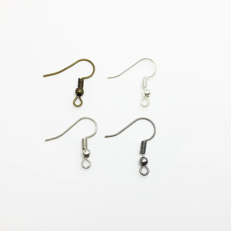 100pcs/lot Fish Dangle Ear Wire Hooks Ear Studs DIY Earrings Hooks Wire For Women Jewelry Findings