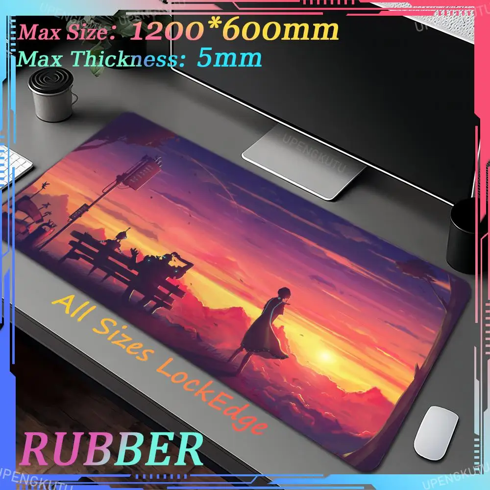 Desk mats Mouse Pad Oversized 1200X600MM F_future_Technology Game mouse pad Locked edge pad