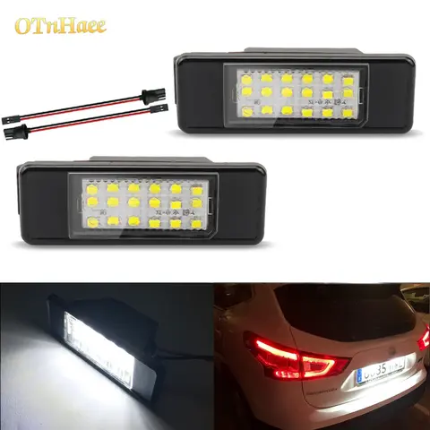2 Stuks Voor Nissan Led Nummerplaat Licht X-Trail Qashqai Mars Teana Primera P12 Pathfinder R51 Juke F15 Nv200 Infiniti Q50