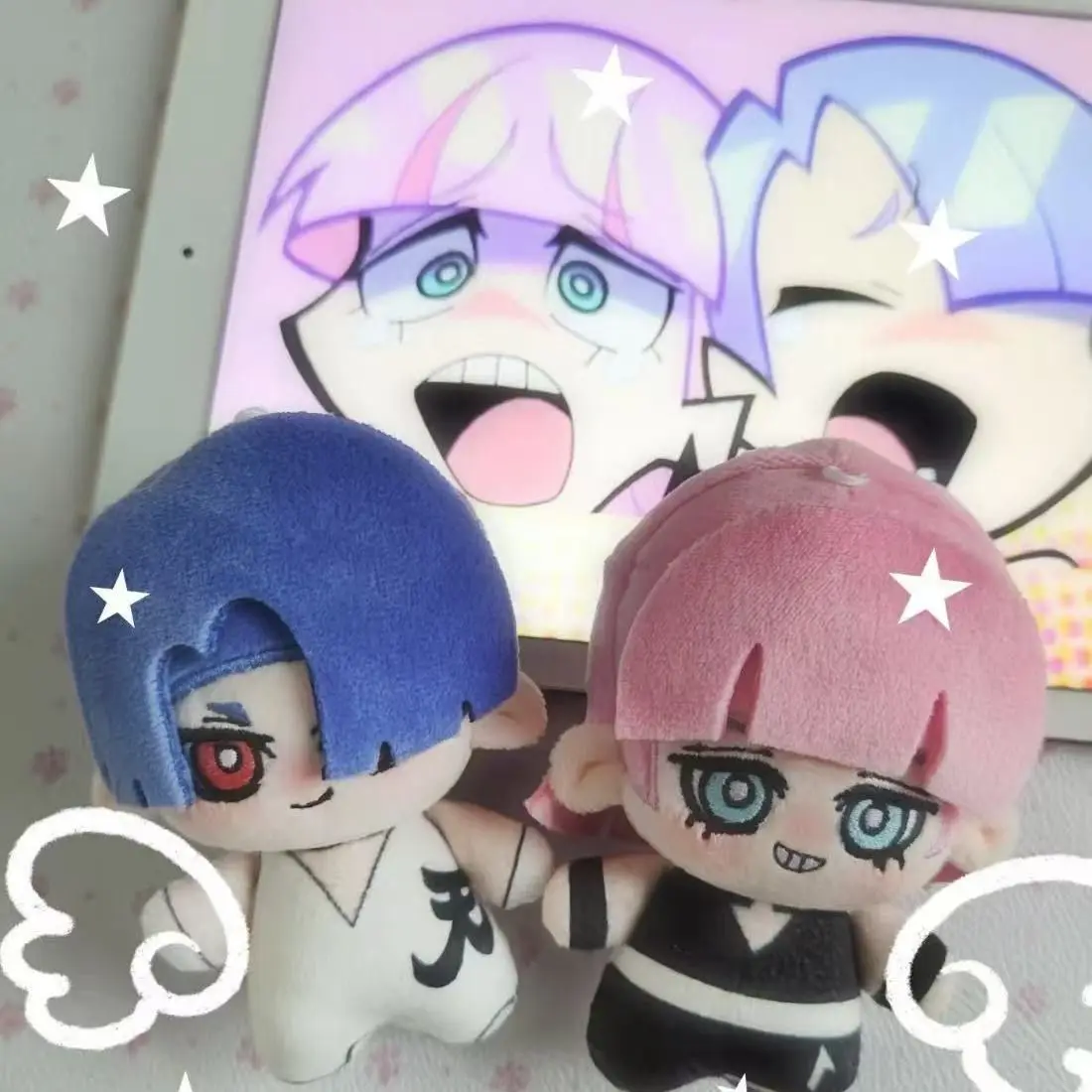 

10cm Anime Polyuretha Polyester Plushie New Panty Stocking with Garterbelt Stuffed Plush Doll Toys Pendants Keychain Xmas Gift
