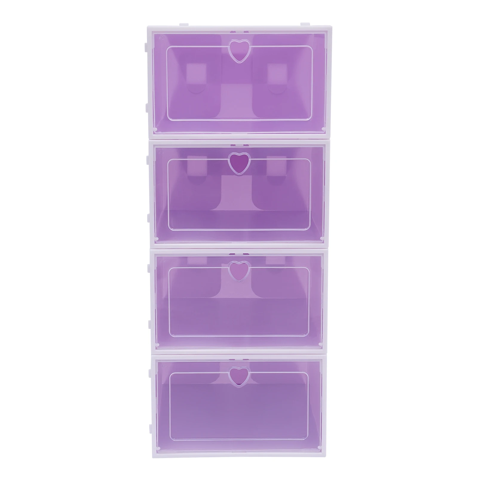 20er-Pack Transparente Schuhboxen, Harte Kunststoff-Schuhbox mit Deckel, Stapelbare Kunststoff-Schuhbox für Flache Schuhe, Sportschuhe, Farbig – Detail 15