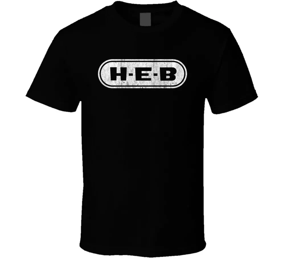 

Heb Grocery Store Company Logo Vintage Grunge Look T Shirt High-end Luxury Is for Both Men and Women Top Y2k