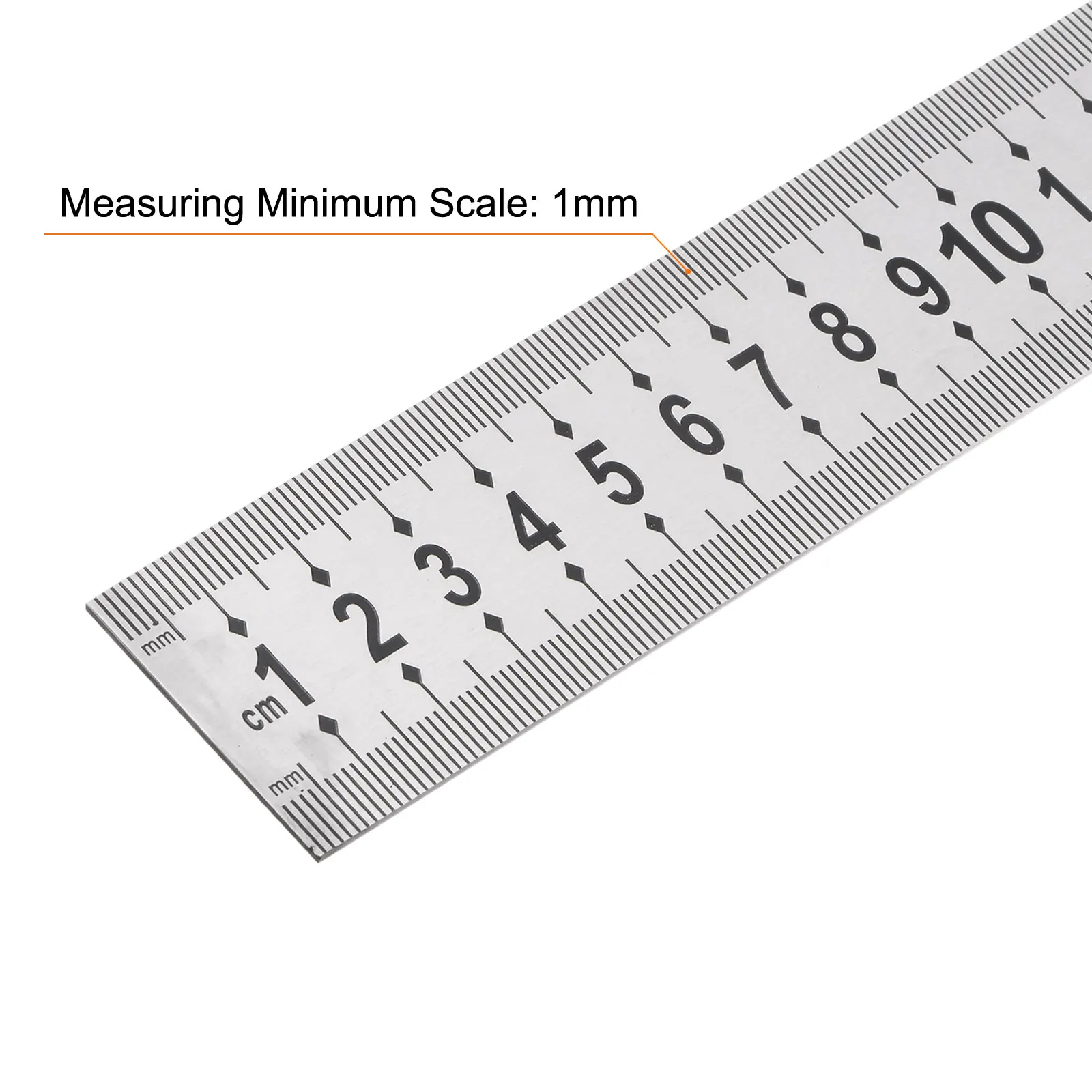 Stainless Steel Ruler 150cm/60" Length x 1/20" Thick x 1-1/2" Wide Inch and Metric Straight Edge Measuring Tools for Woodworking