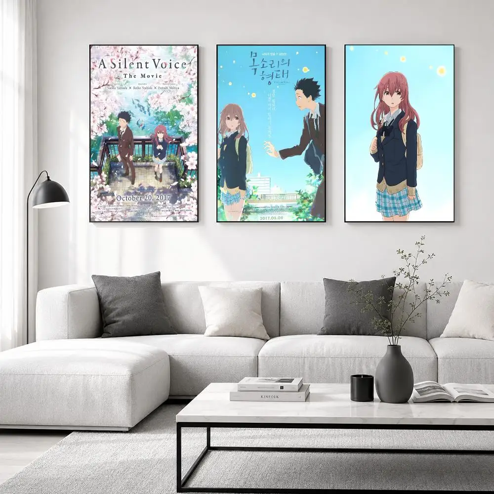 Anime A Silent Voice Poster High-quality wall art posters, suitable for home offices, bedrooms, and living rooms.