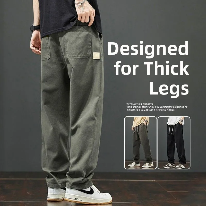 

Повседневные мужские брюки-карго с широкими штанинами, весенне-летние, тонкие, прямого кроя, свободные, модные, брендовые, длинные брюки для мужчин