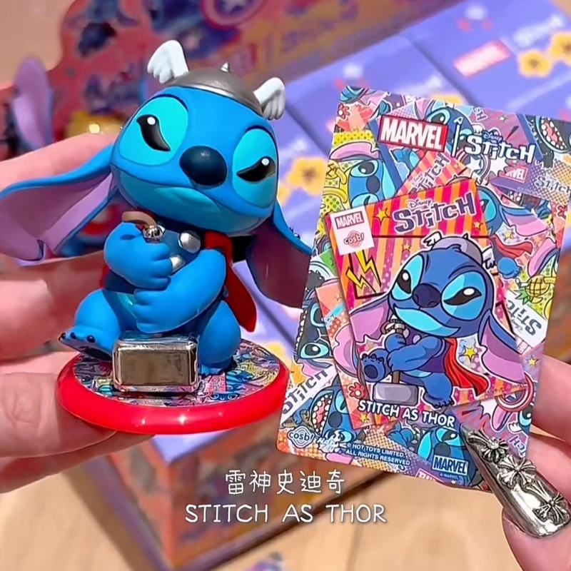 Genuine Marvel Stitch Cosbi Figures Mini Blind Box Desktop
