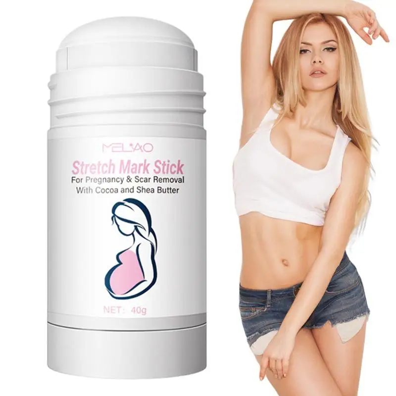 Stretch Mark Cream 40g Portable Stretch Marks Stick Multifunctional Stretch Mark Obesity Balm Non-Grease Mommy Belly Care Cream