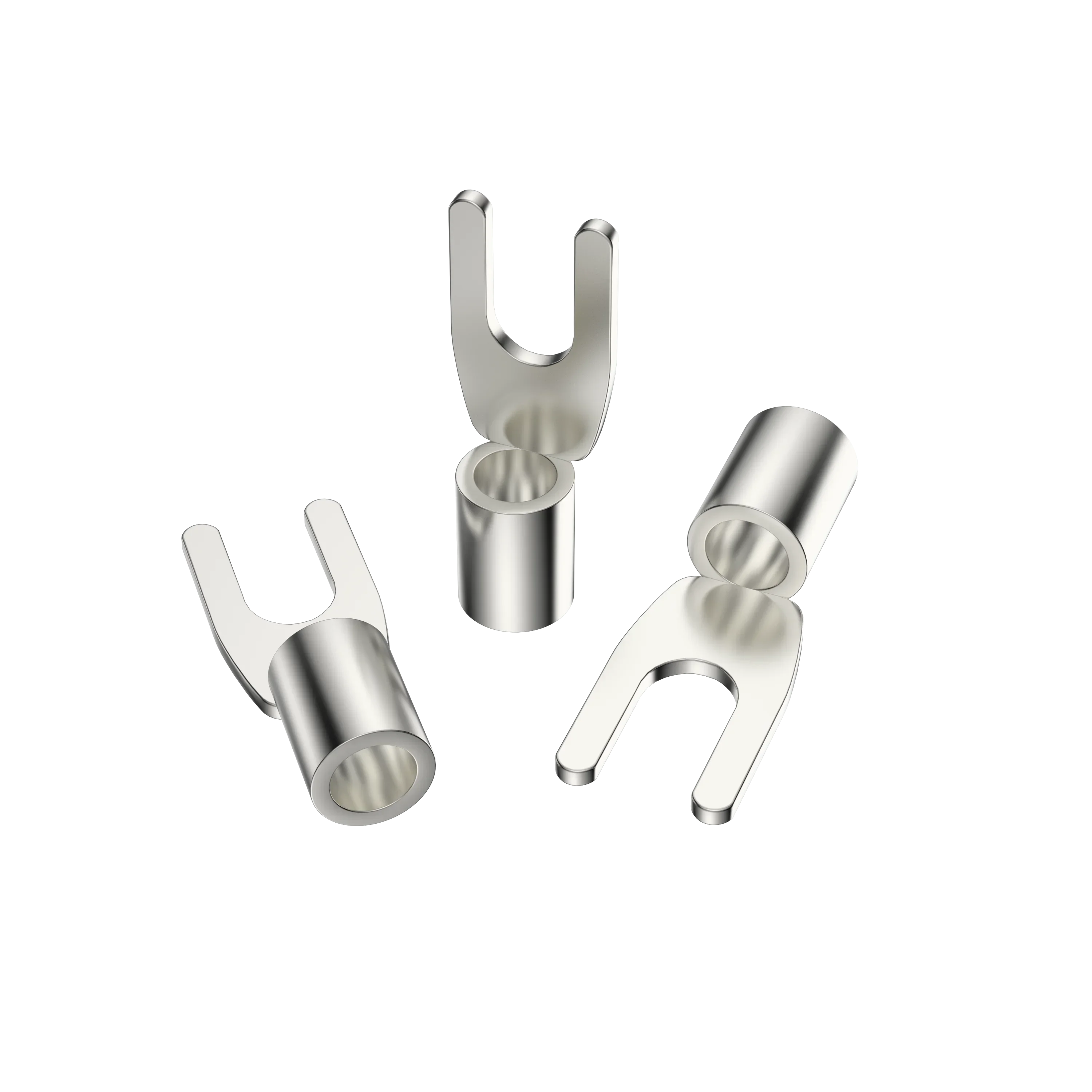 

Viborg VP202AG VP201AG PURE SILVER Power socket installation Connector Pure Silver Y Fork Banana Plug for Power plugs 1PC