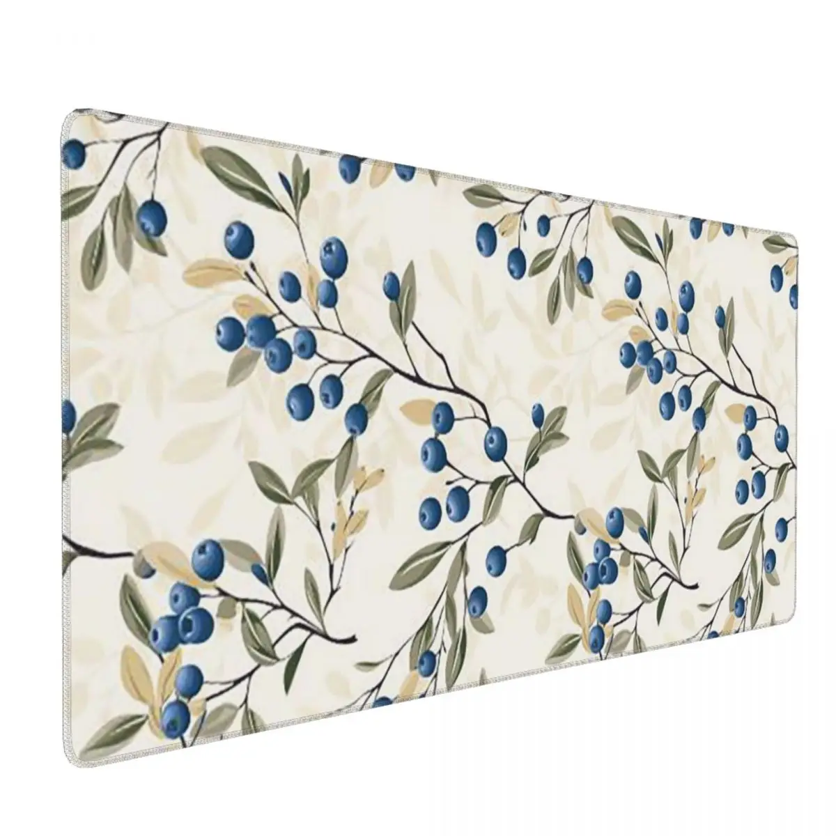 Large Mouse Pad Aesthetic Botanical Blueberry With Leaf Laptop Mats Keyboard Carpet Computer Gaming Office Accessories Desk Mat