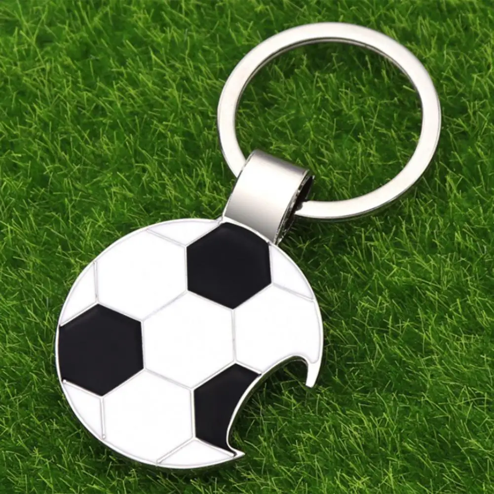 Key Pendant Portable Bottle Opener Beer Bottle Can Opener Football Keyring Beer Opener Pendant Football Keychain Corkscrew Gift